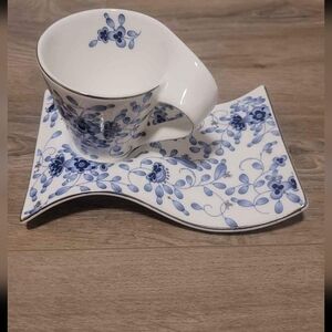 EUC wave coffee/ tea cup with saucer